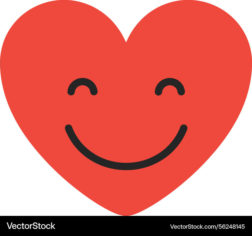 Smiling heart character with a cheerful Vector Image