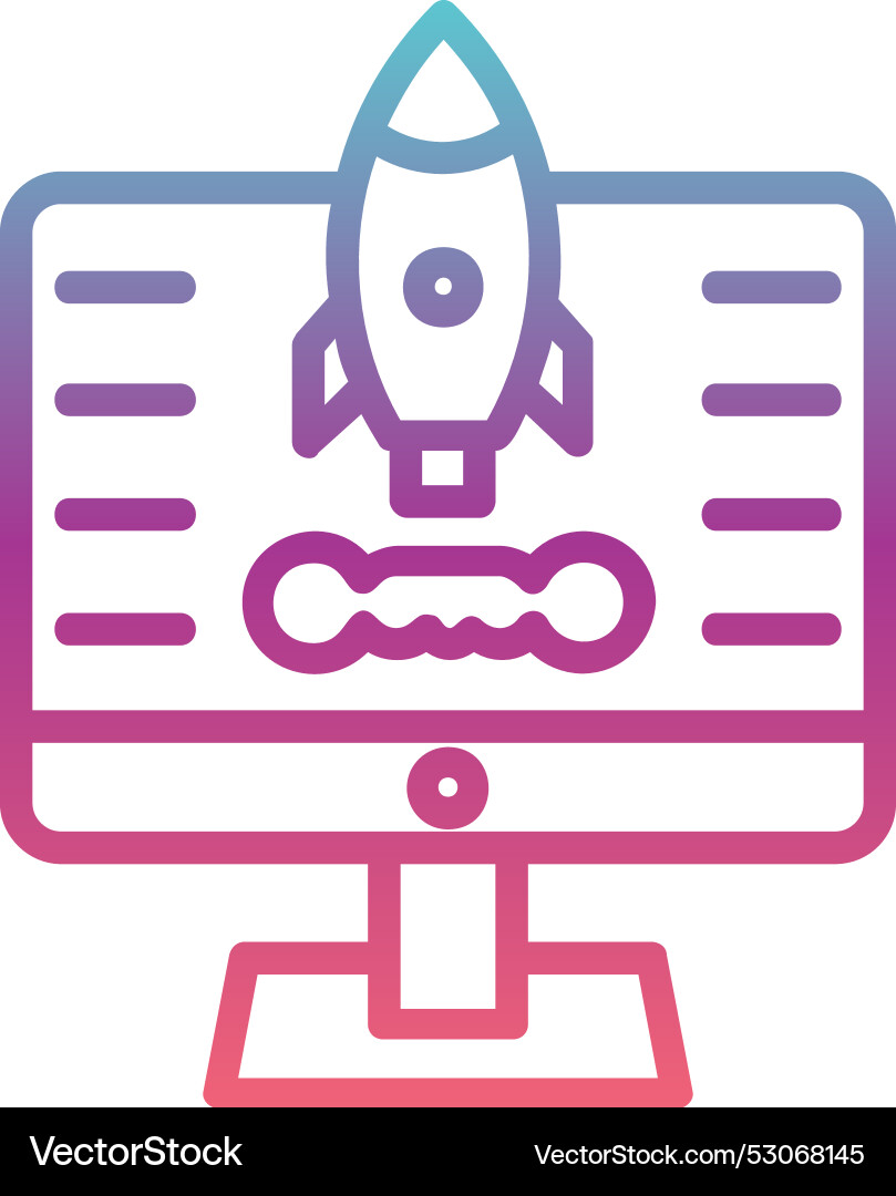 Startup line gradient design Vector Image