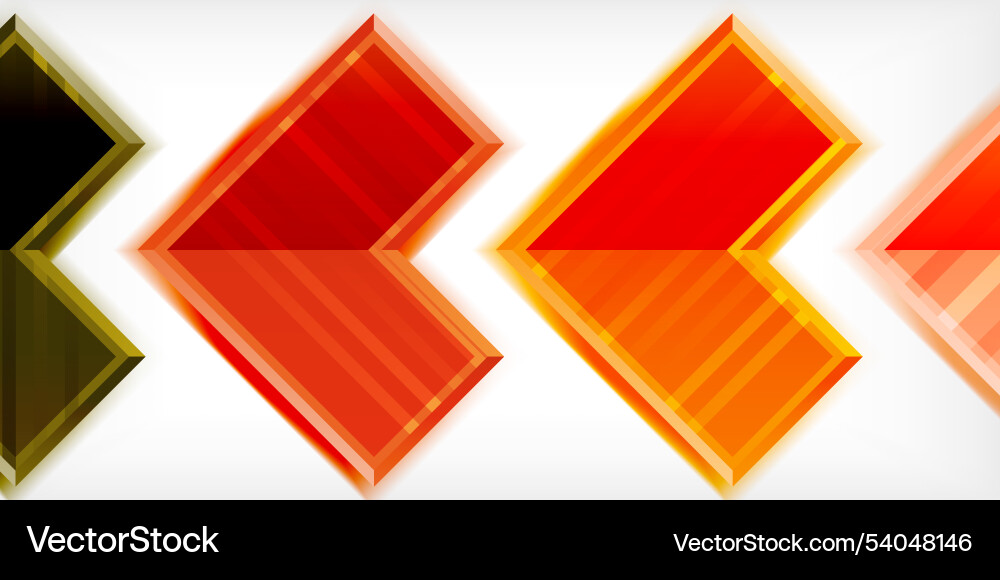Arrow symbols created with 3d effects and line Vector Image