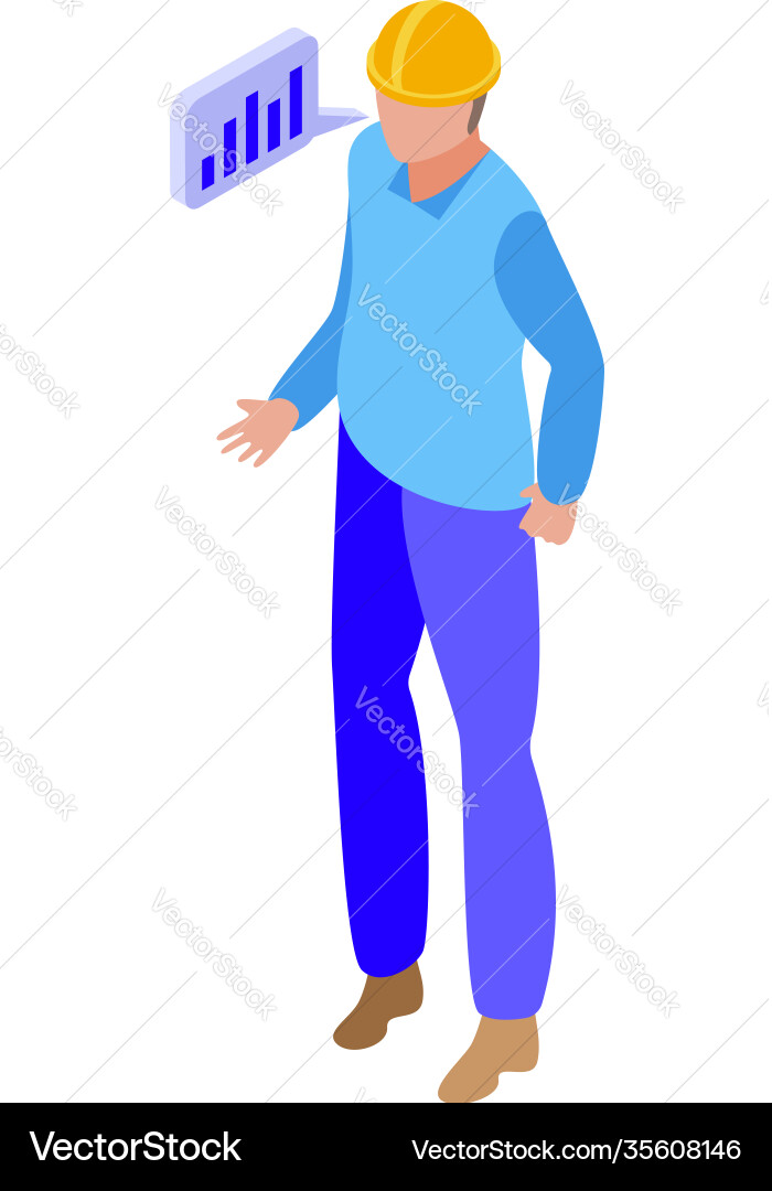 Constructor graph discussion icon isometric style Constructor graph discussion icon isometric style vector image