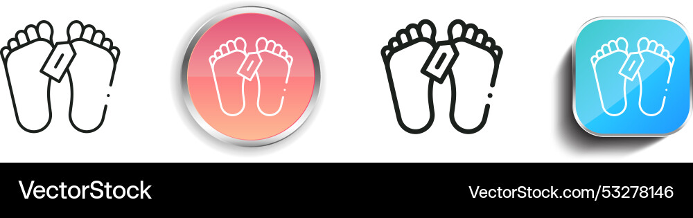 Corpse icon thin linear regular and button style vector image