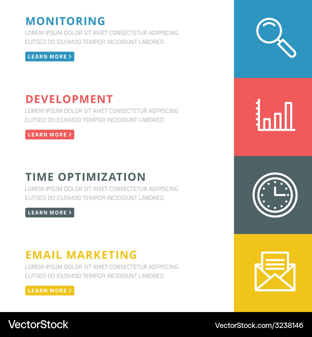 Flat design concept for monitoring development Vector Image