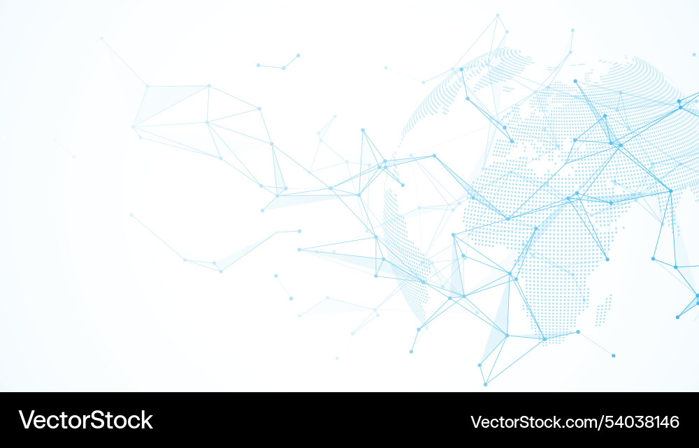 Global network connection banner design template Global network connection banner design template vector image