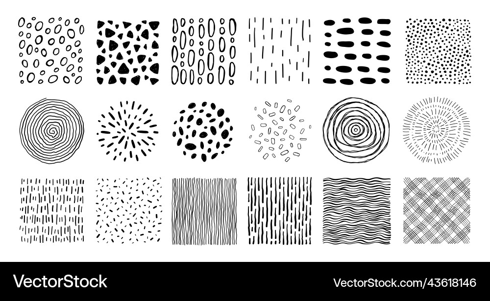 Hatching Patterns & Shading Techniques vector image