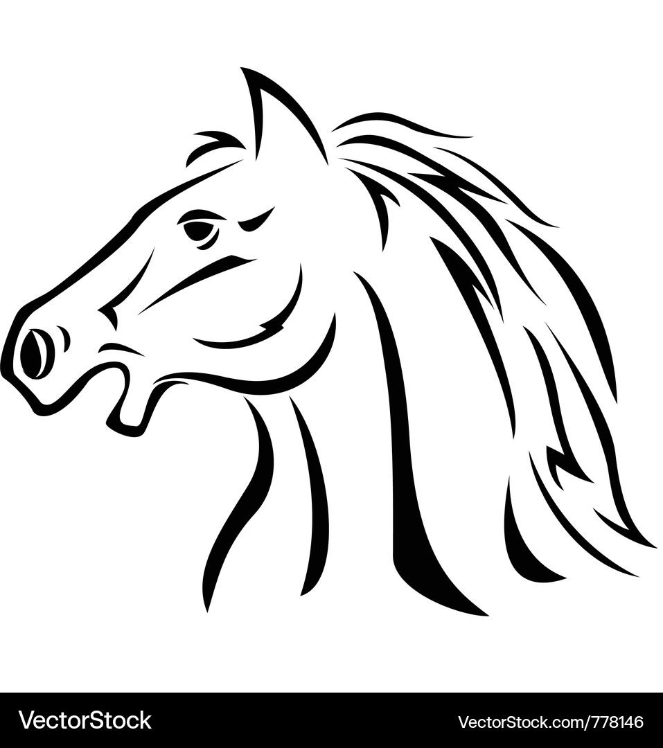 Horse tattoo Vector Image