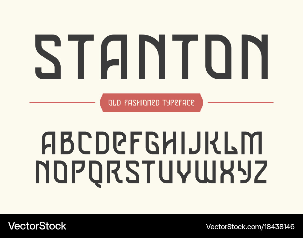 Retro Stanton Typeface Vector Image