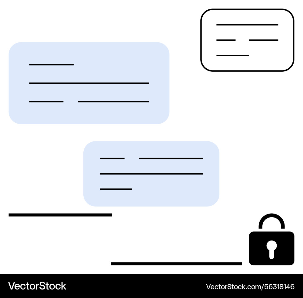 Secure Messaging & Data Exchange vector image