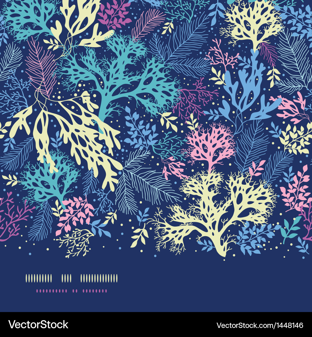 Underwater seaweed horizontal seamless pattern Vector Image