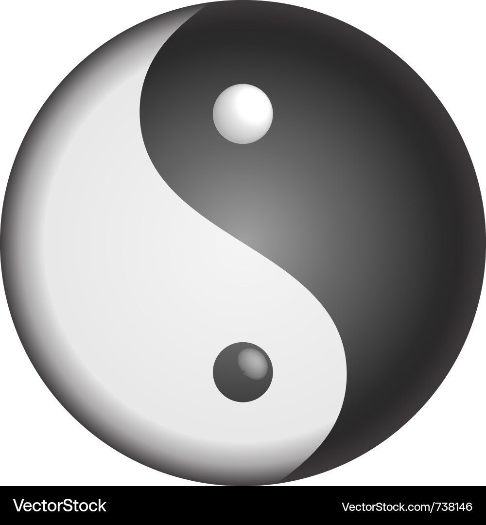 Yin and Yang Symbol Vector Image