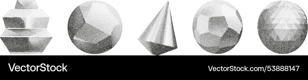 3d gradient geometric shapes with noise 3d gradient geometric shapes with noise vector image