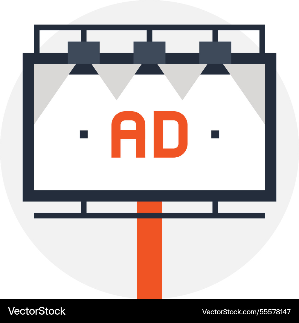 Advertising campaign flat web icon concept Advertising campaign flat web icon concept vector image