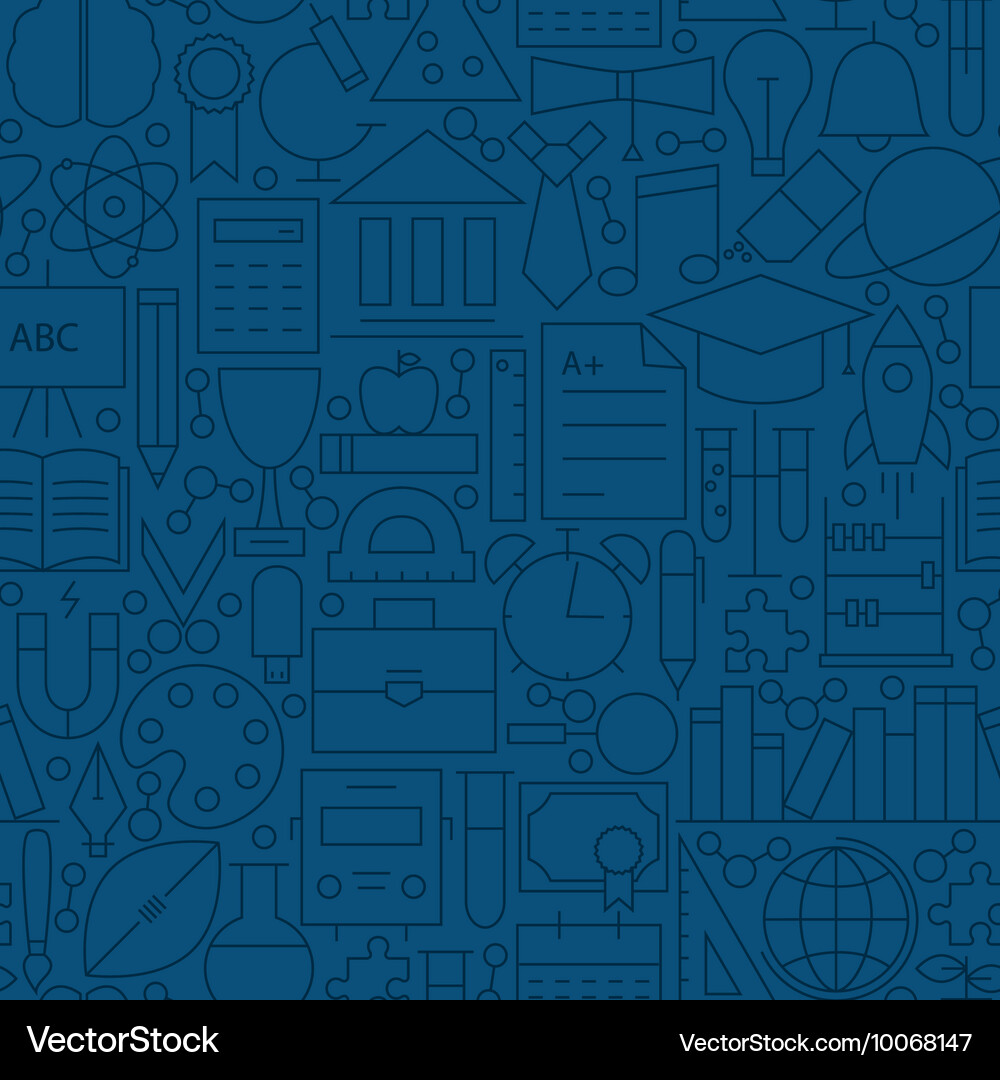 Back to School Pattern Royalty Free Vector Image