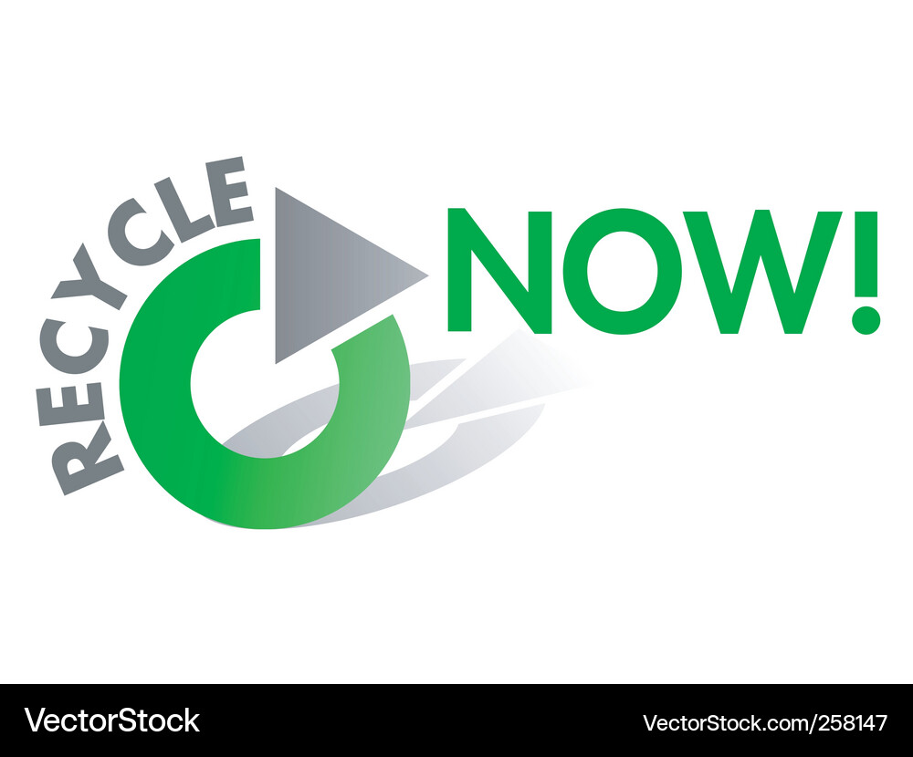 Recycle now design element Vector Image