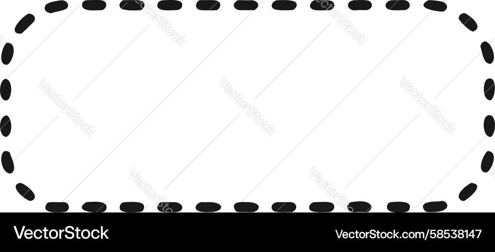 Rounded Rectangle UI Icon Vector Image