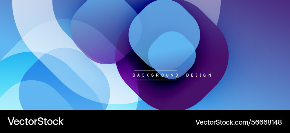 Abstract design features overlapping circles Vector Image