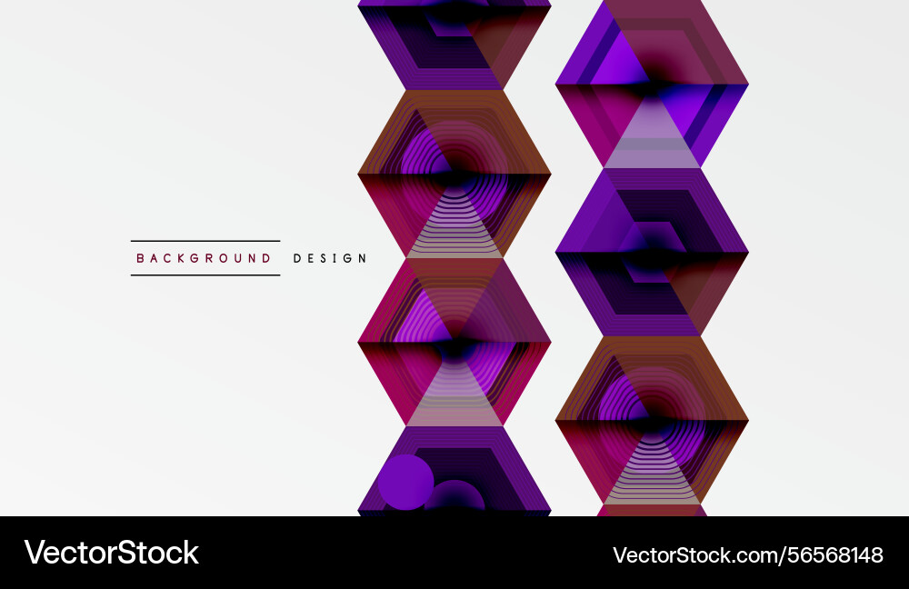 Abstract geometric pattern hexagons stacked Abstract geometric pattern hexagons stacked Vector Image
