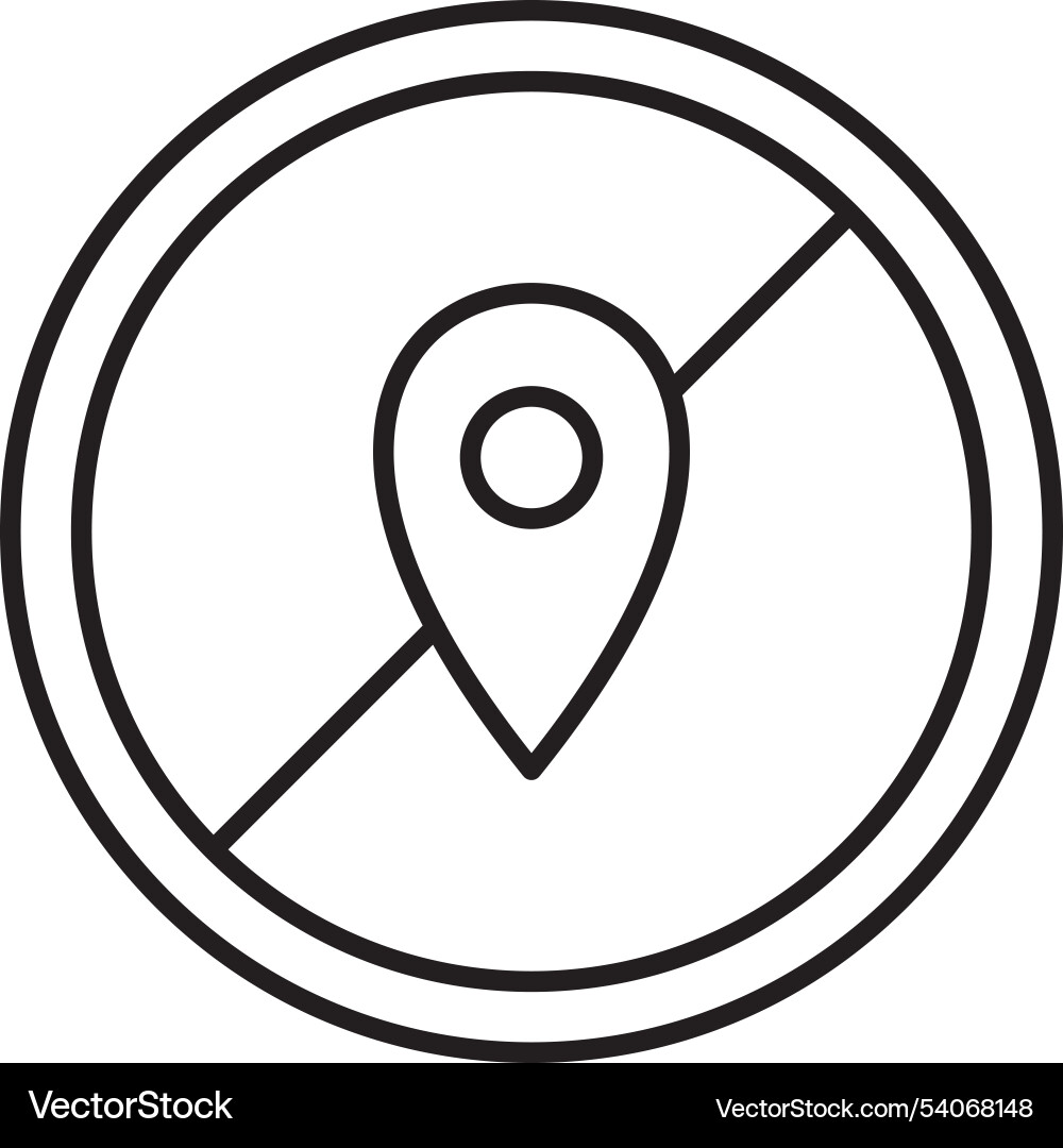 Avoid line icon design vector image