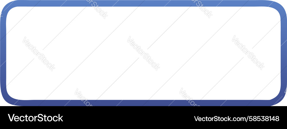 Blue Rounded UI Frame Icon Vector Image