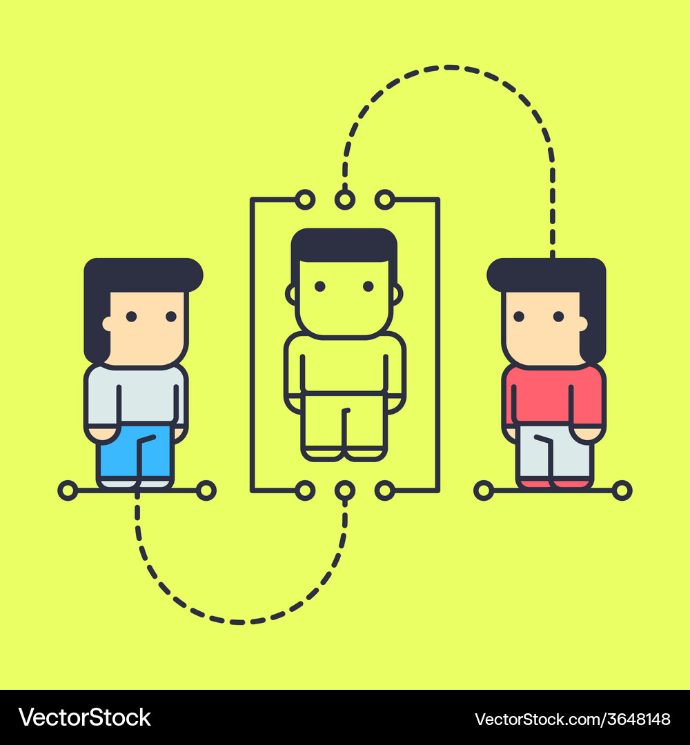 Characters learn the basics of philosophy Vector Image