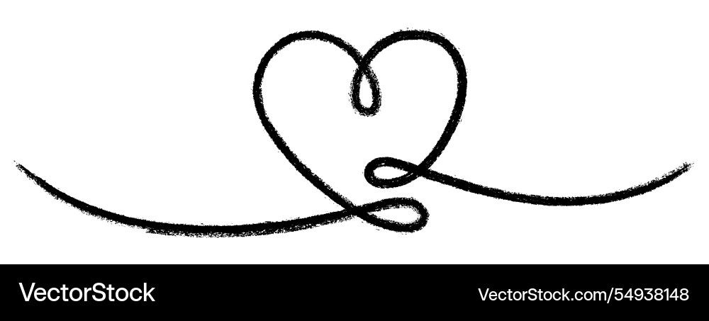 Elegant textured heart with flowing line swirls Elegant textured heart with flowing line swirls vector image