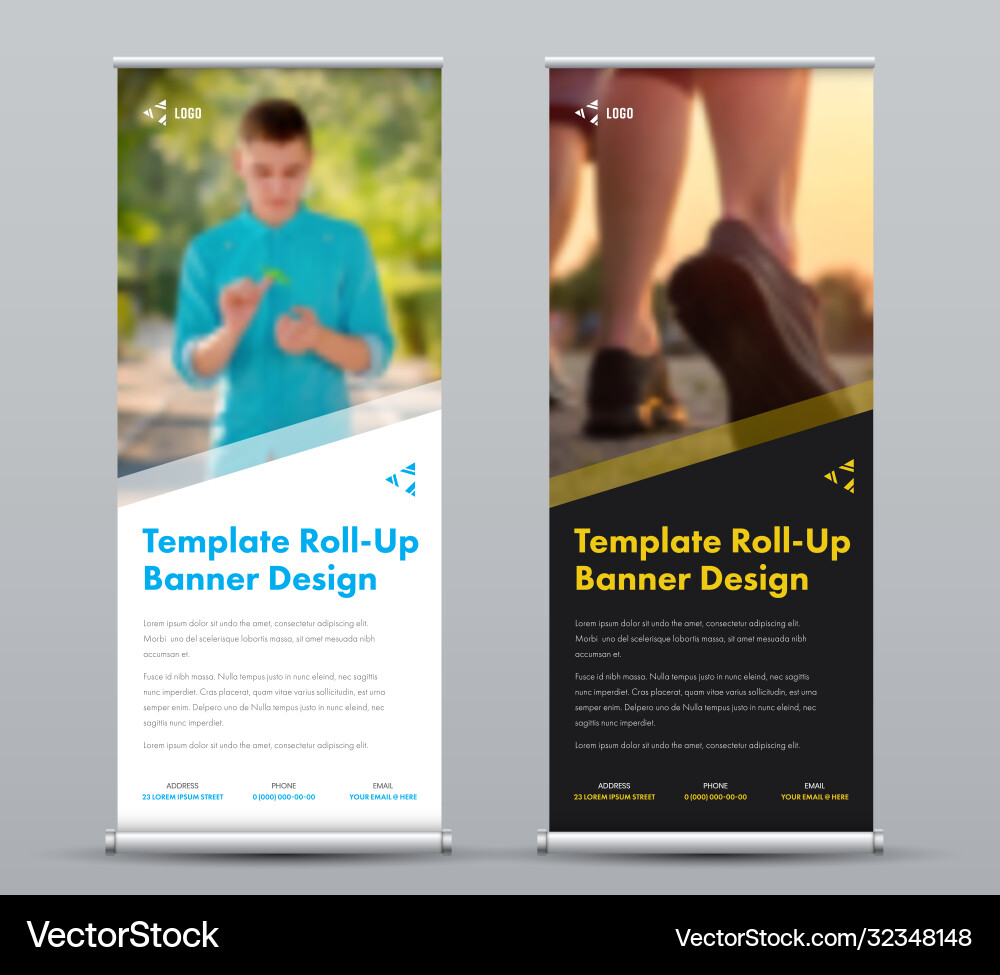 Layout roll up poster with diagonal design Layout roll up poster with diagonal design vector image