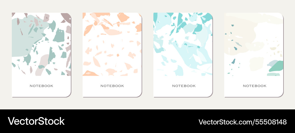 Note book cover design terrazzo abstract Vector Image