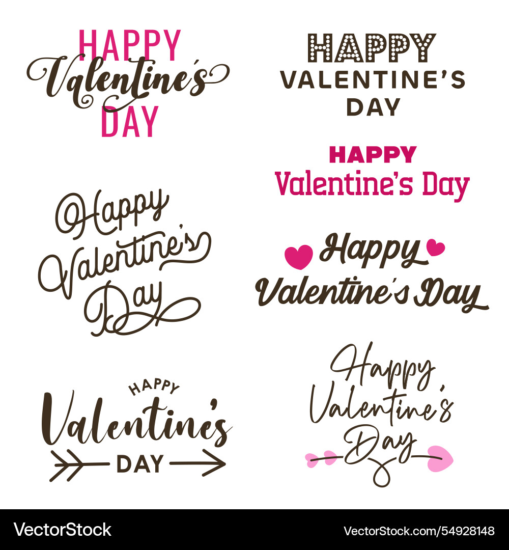 Typography in various styles Typography in various styles vector image