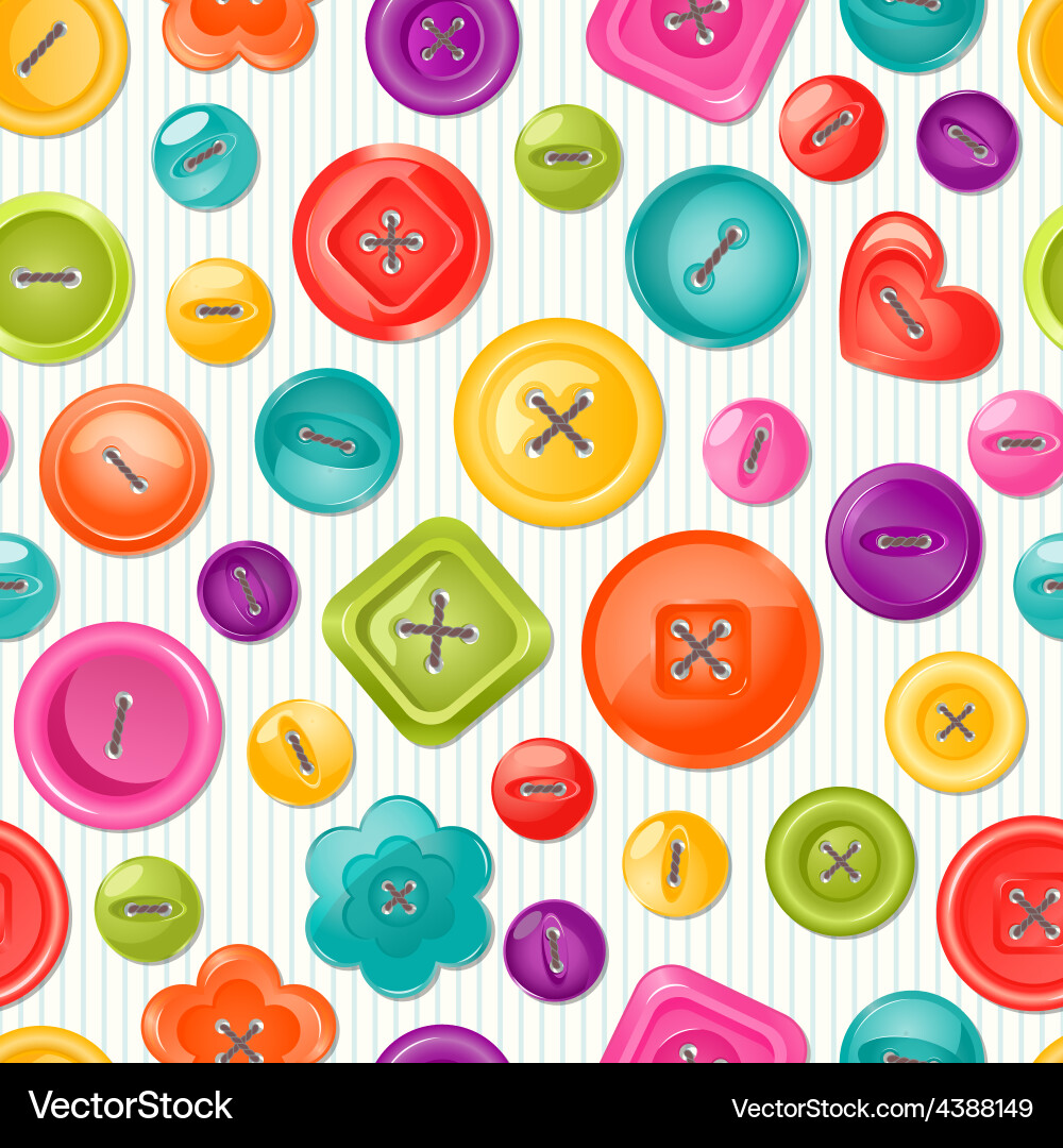 Colorful Button Pattern vector image