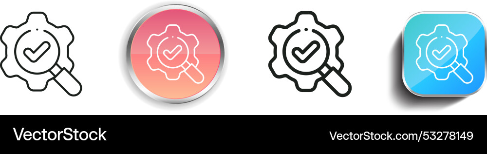 Correction icon thin linear regular and button Vector Image