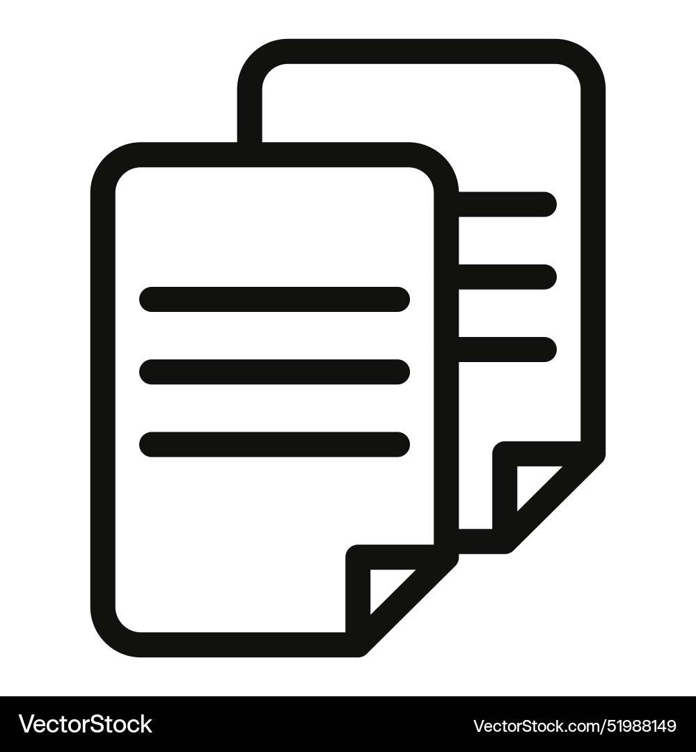 Document duplicate icon ideal for file management vector image