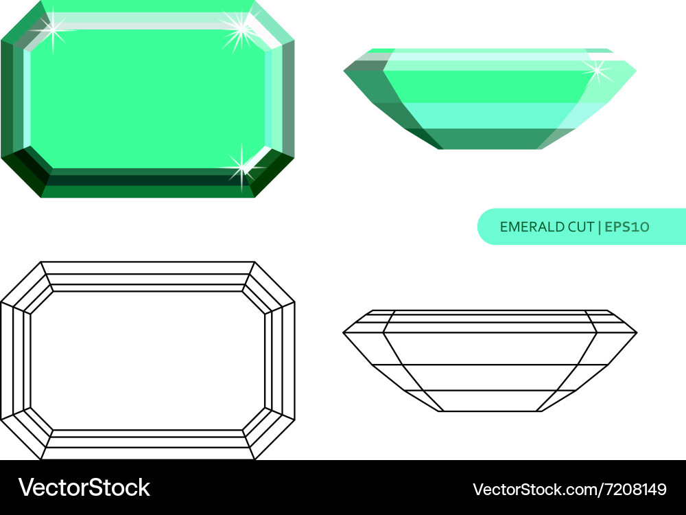 Emerald Cut Vector