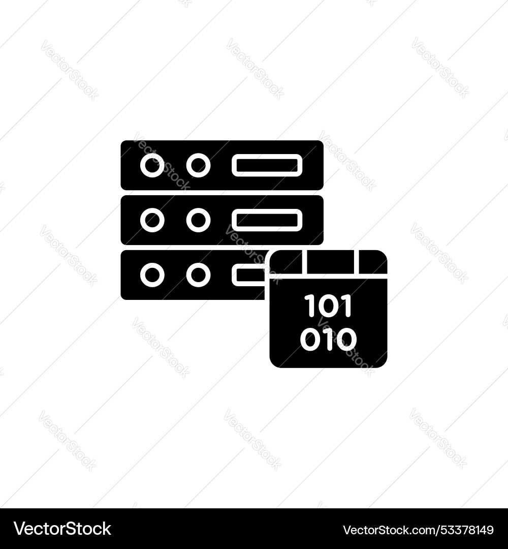 Master data icon set management server Master data icon set management server vector image