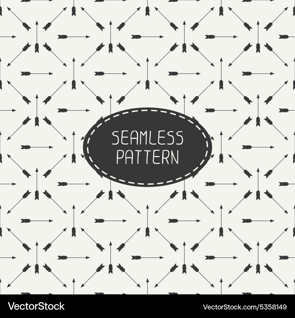 Monochrome Arrow Pattern Vector Image