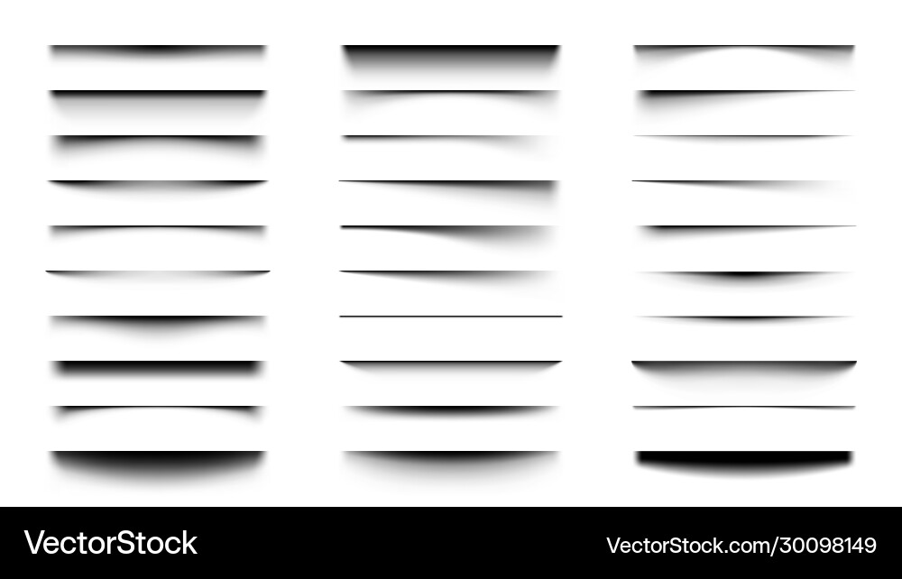 Realistic shadows overlay and transparency shadow Realistic shadows overlay and transparency shadow vector image