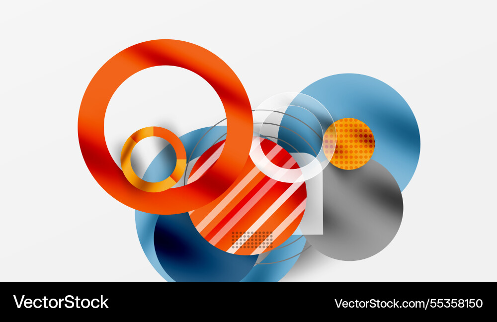 Abstract geometric background with overlapping Vector Image
