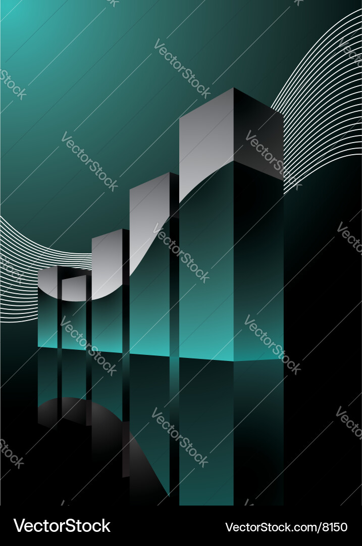 Abstract Wave Chart vector image