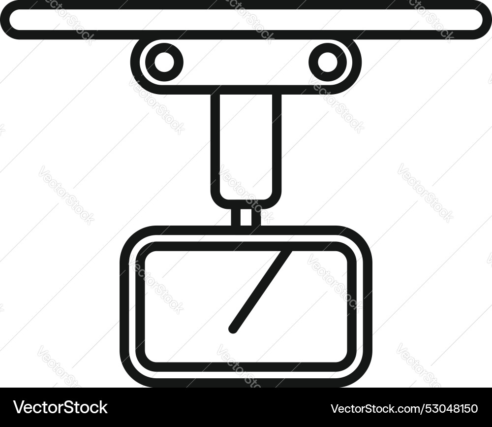 Car rearview mirror icon showing reflection using Car rearview mirror icon showing reflection using vector image