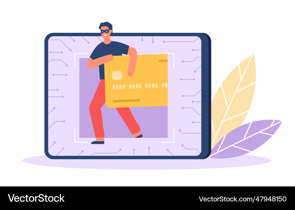 Criminal and thief hacking computer stealing Criminal and thief hacking computer stealing Vector Image