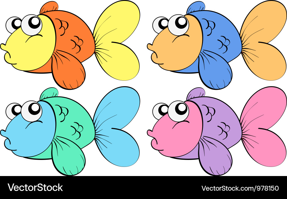 Fish in color Vector Image