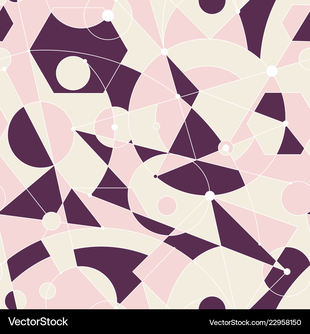Grid seamless pattern with random geometric Grid seamless pattern with random geometric vector image