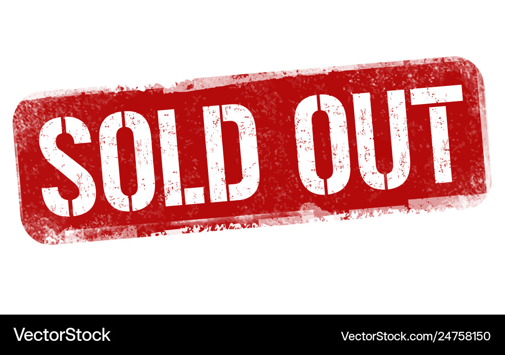 Sold out sign or stamp vector image