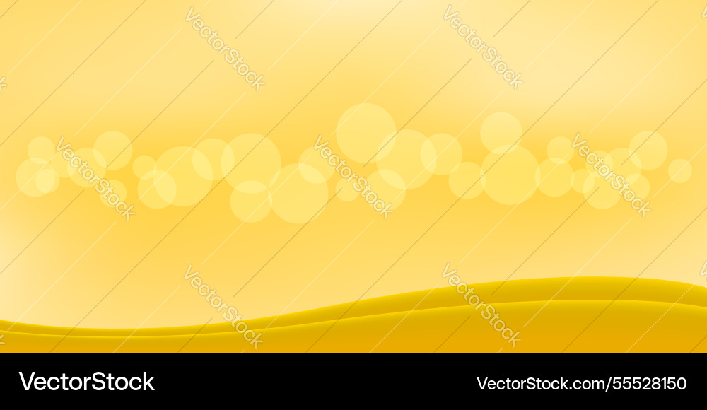Yellow gold bokeh for background copy space text Vector Image
