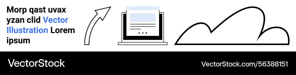 Document upload with arrow directing file Document upload with arrow directing file vector image