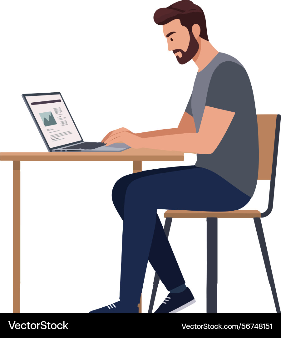 People work using on computers laptops desktops People work using on computers laptops desktops vector image