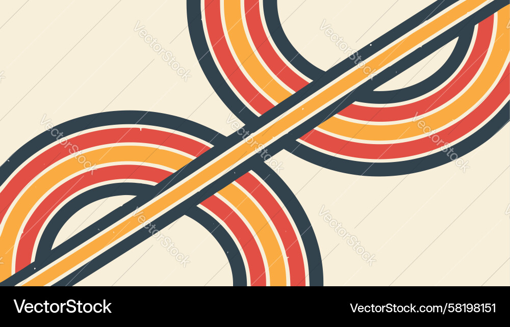 Retro Wavy Lines Pattern Vector Image