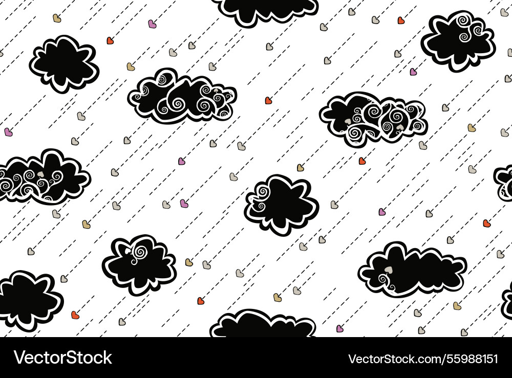 Seamless pattern with clouds vector image