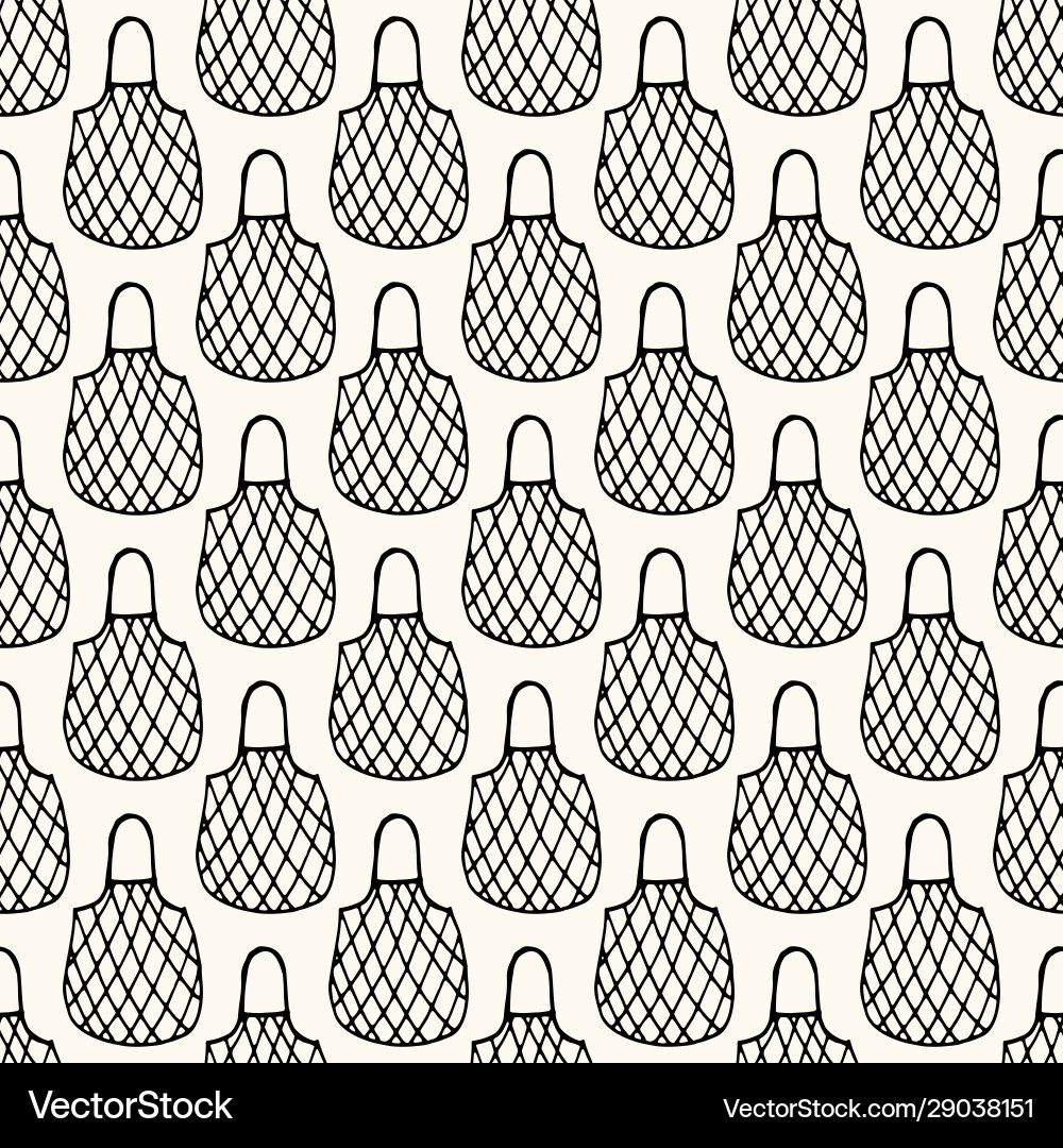 Seamless pattern with reusable mesh bags Seamless pattern with reusable mesh bags vector image