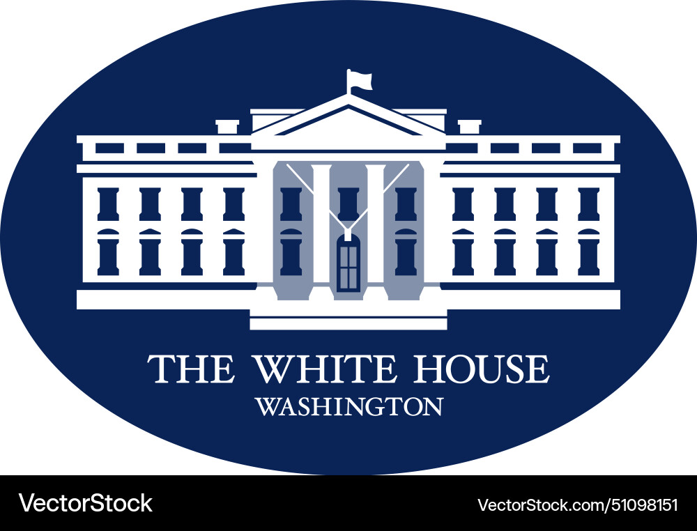 White house logo the official residence vector image