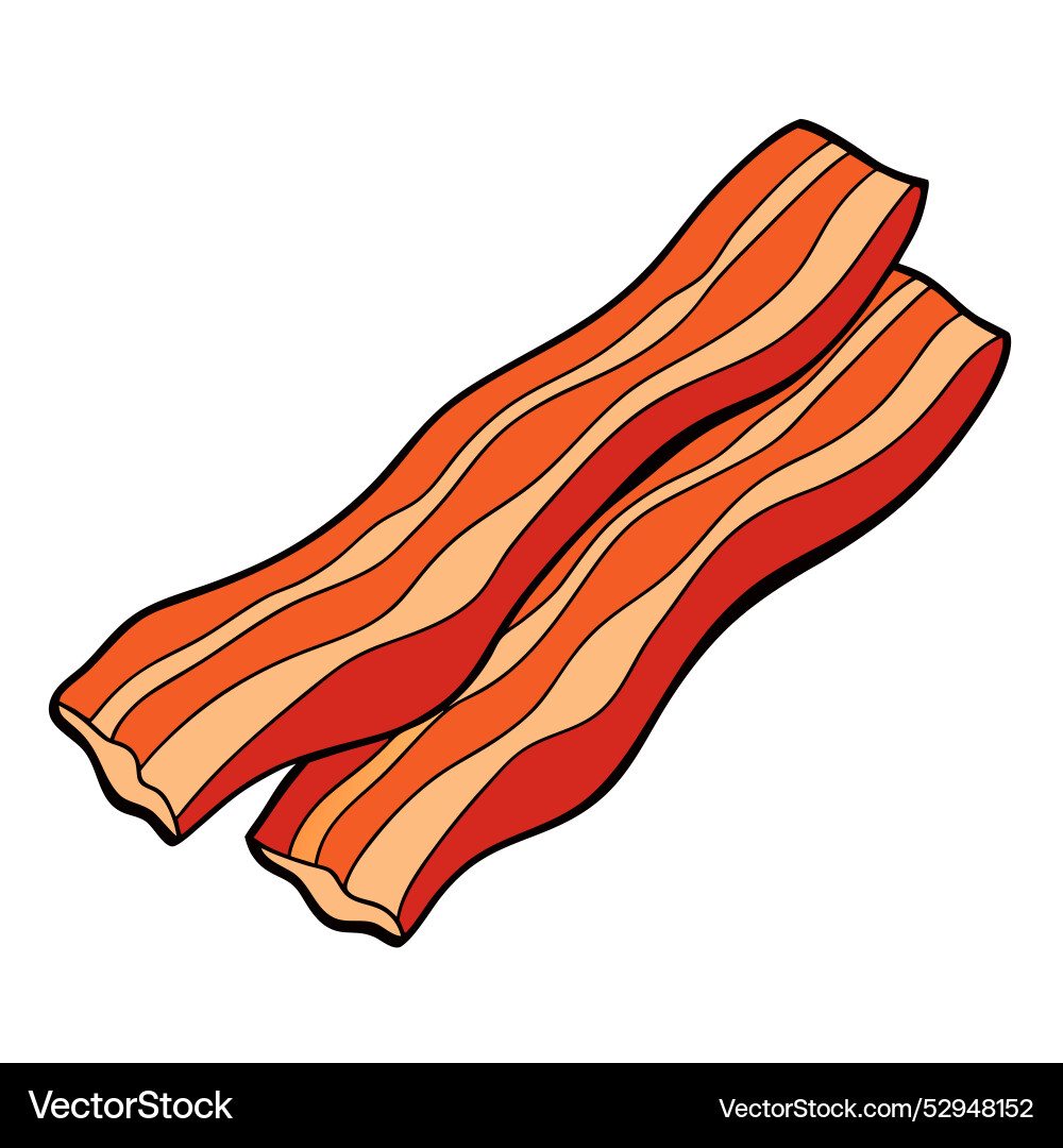 A pristine high-resolution image of raw bacon A pristine high-resolution image of raw bacon Vector Image