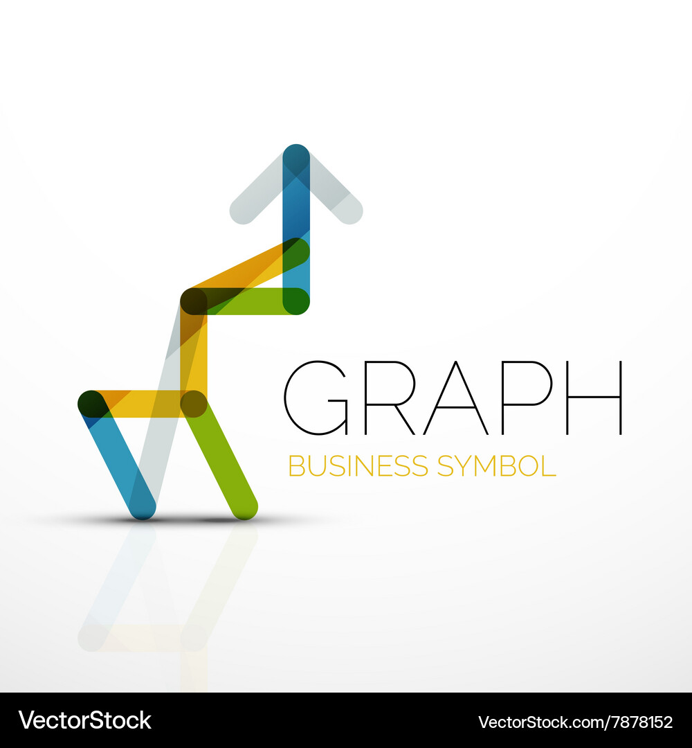 Abstract logo idea linear chart or graph Vector Image